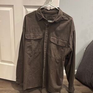 Brown Button-Up Shirt